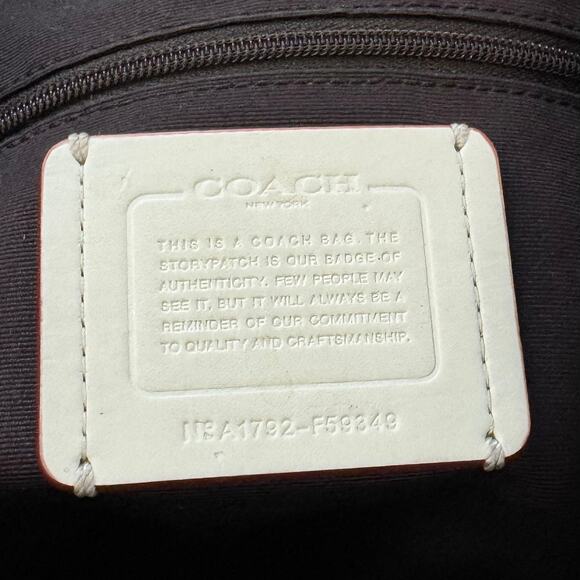 Coach Lexy Pebbled Leather Studded Shoulder Bag Chalk Off-White F59349 - Picture 12 of 13